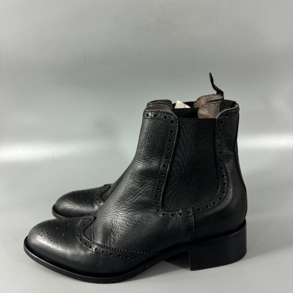 Leonardo Principi Black Leather Ankle Boots, Size 36 - Picture 5 of 9